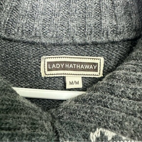 LADY Hathaway Wool Blend Knit Button Cardigan medium - Picture 4 of 6